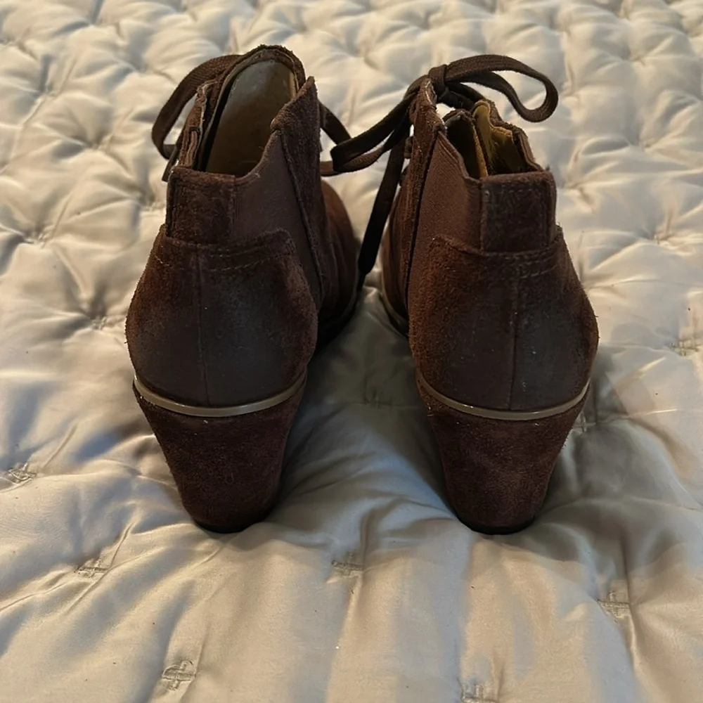 FrancoSarto Suede wedge Ankle Boots NEW - Picture 5 of 5